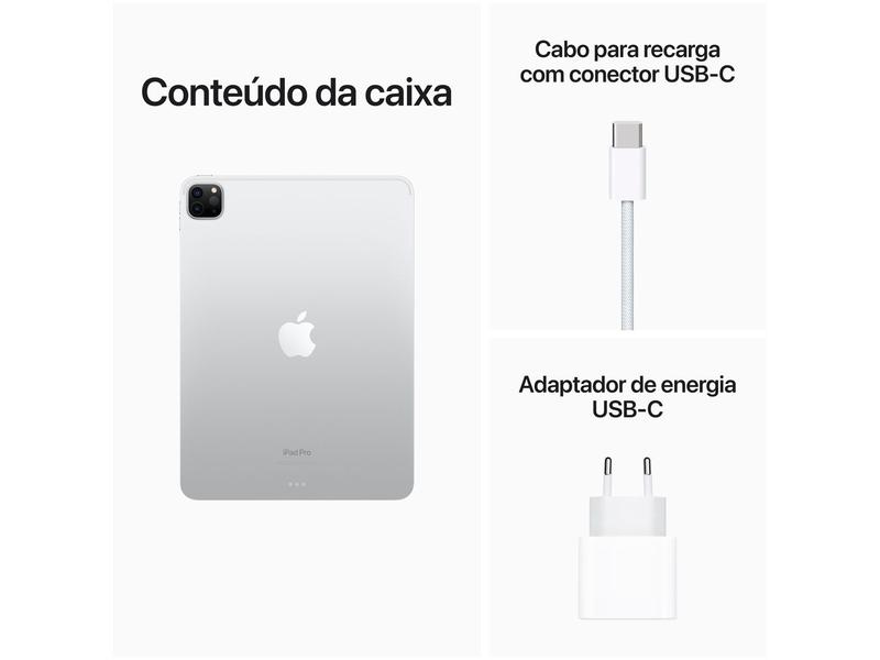 Apple iPad Pro 11” 4ª Geração Wi-Fi + Cellular - 128GB Prateado